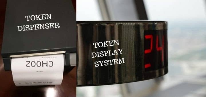 Token display system and dispenser